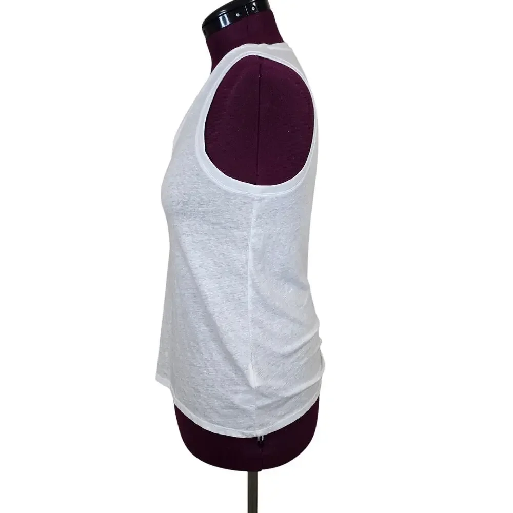 NEW NWT Women's J. Crew White Lightweight V-Neck Tank Top | Size Medium